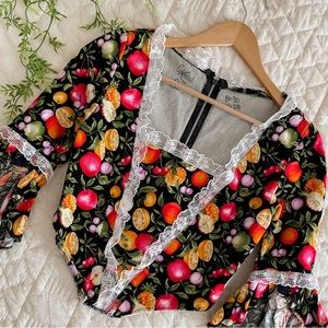 Handmade Fruit Lace Corset